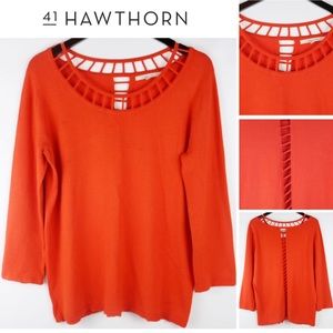 41 HAWTHORN | HANA LATTICE BLOUSE